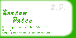 marton pales business card